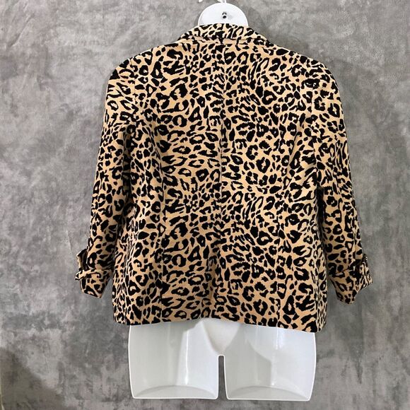 Chico's Blazer Womens Size 2-Large Cheetah Print One Button Bold Casual Jacket - Picture 5 of 15